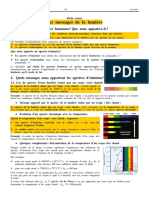 Fiche Cours Messages Lumiere PDF