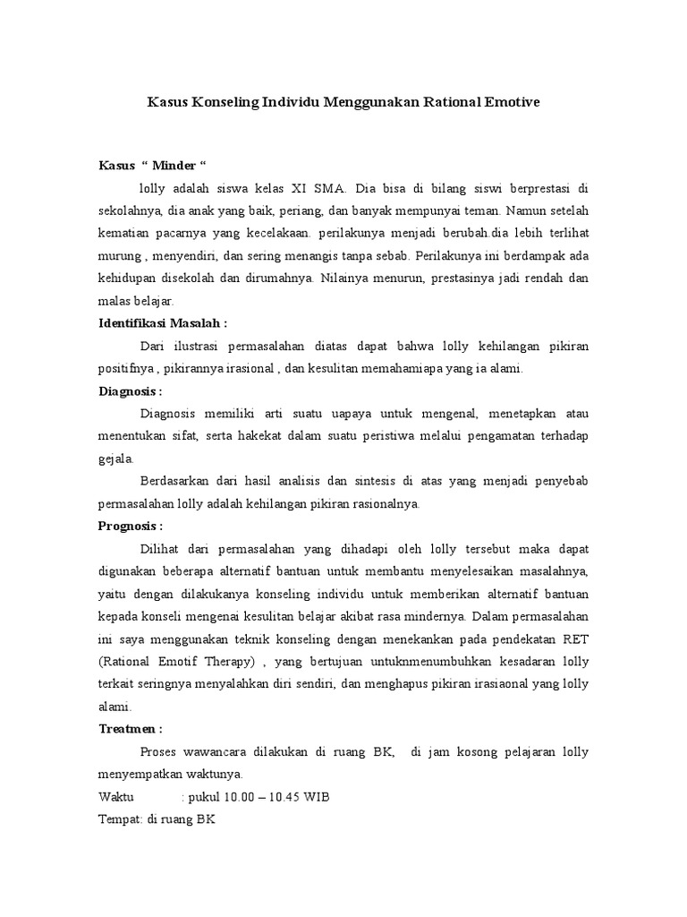 Contoh Kasus Konseling Individu Mengguna