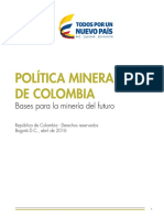 Politica Minera de Colombia