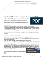 Important Points For Linear Arrangements in Reasoning Set 10 - Cetking