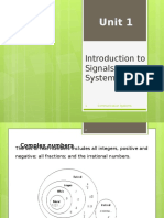 Unit 1: Introduction To Signals and Systems