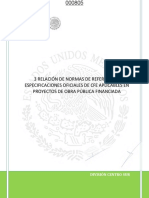 Relación de Normas de Referencia y Especificaciones Oficiales de Cfe Aplicables en Proyectos de Obra Pública Financiada PDF