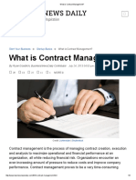 What is Contract Managemen