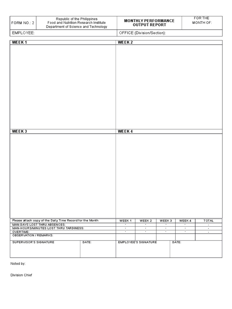 Monthly Performance Output Report | PDF | Technology & Engineering