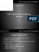 Forecast It 4. Holt's Exponential Smoothing
