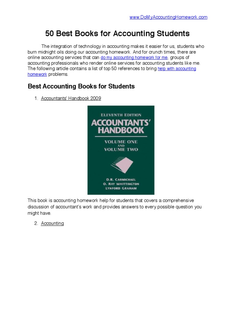 Best Accounting Books For Students PDF Accounting Financial Statement