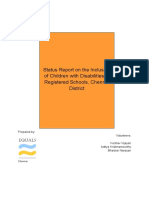 Status Report On The Inclusion of Children With Disabilities in Chennai