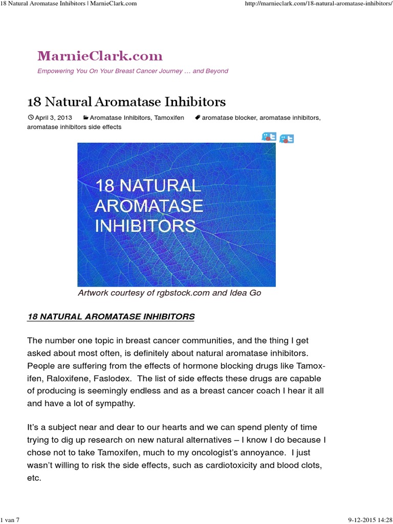 18 Natural Aromatase Inhibitors MarnieClark Estrogen Cancer