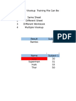 Vlookup in Excel 2013