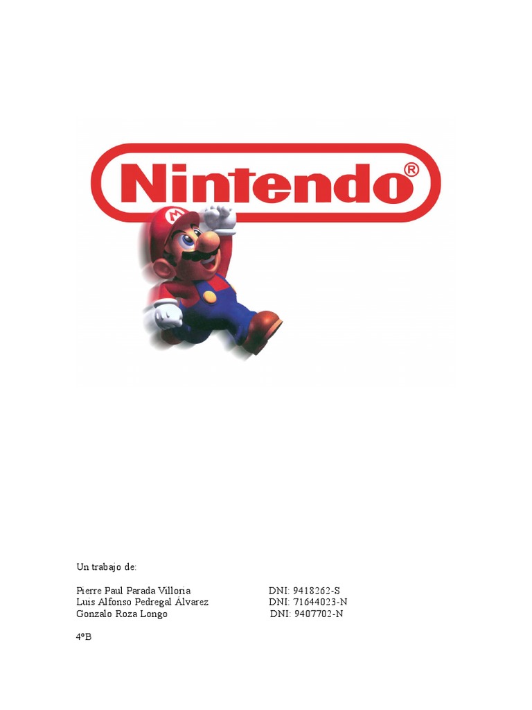 Historia de Nintendo y sus videojuegos | PDF | Juegos de consolas ...