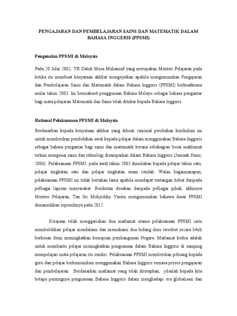 PPSMI | PDF