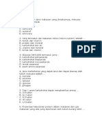 Biologi Gonzaga - Pre Test Pencernaan Makanan