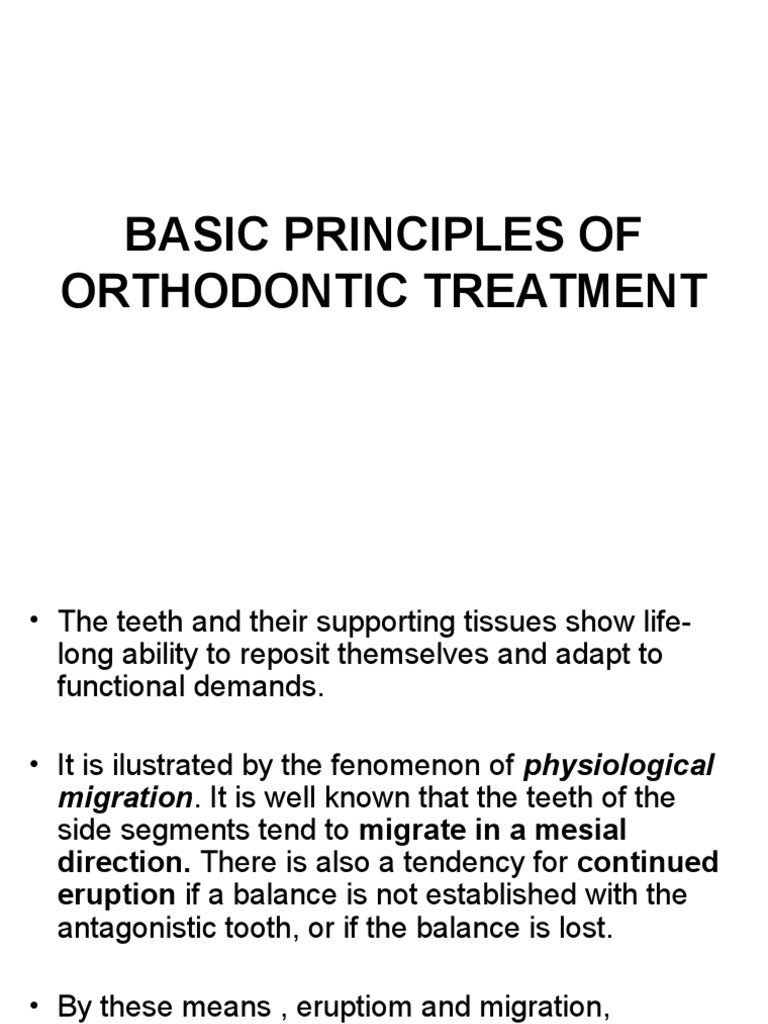 Principles of Orthodontic Tooth Movement | PDF | Human Tooth | Bone