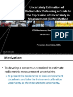 Uncertainty Estimation of Radiometric Data NREL