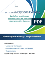 6 Form Options Evening: Curriculum: Mrs. Gammon Higher Education: Ms Iram Lone Expectations: Mrs. Gammon