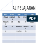 Jadwal Pelajaran