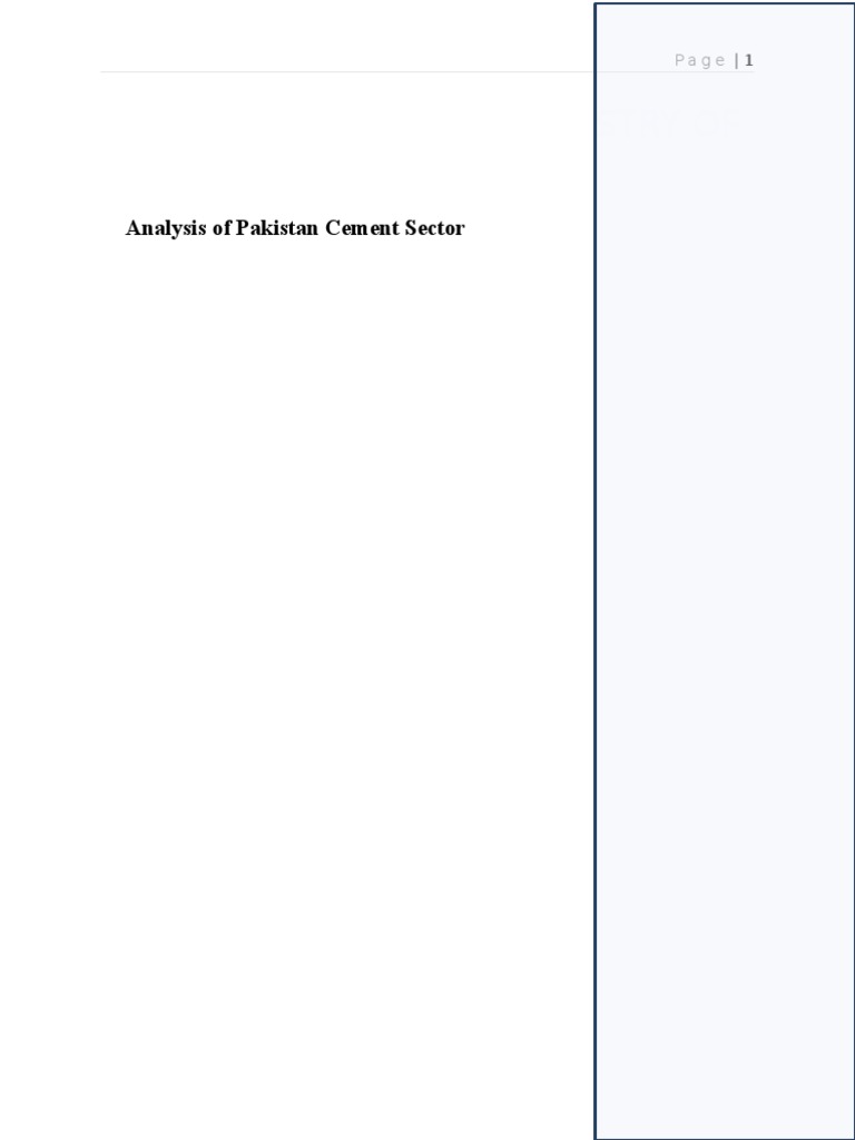 Pakistan Cement Industry Analysis 2023 | PDF | Coal | Pakistan