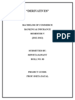 "Derivatives": Bachelor of Commerce Banking & Insurance Semester V (2012-2013)
