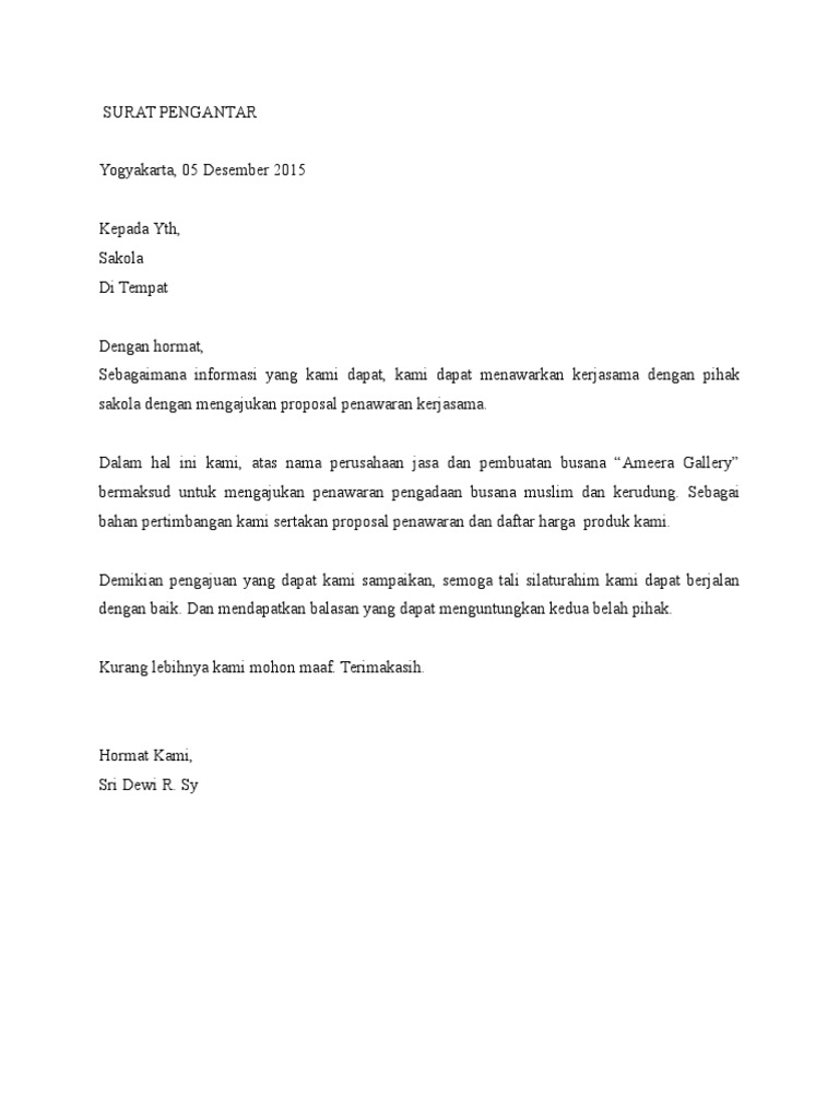 SURAT PENGANTAR DAN MOU PENAWARAN KERJASAMA.docx