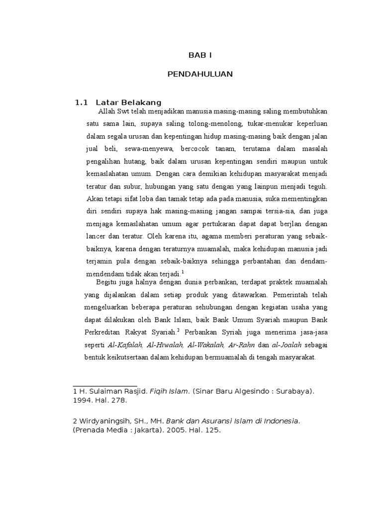 Makalah Tentang Hiwalah Pengalihan Hutan
