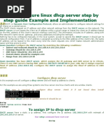 How To Configure Linux DHCP Server