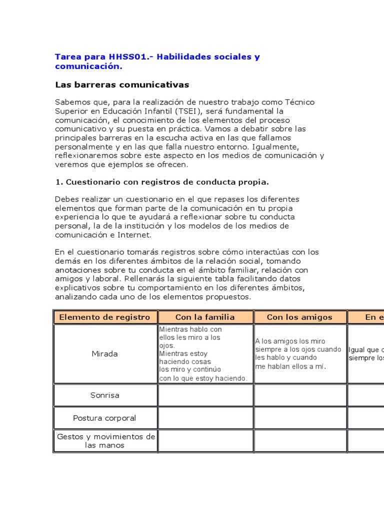 Tarea 1 Habilidades Sociales | PDF | Archivo de computadora | Comunicación