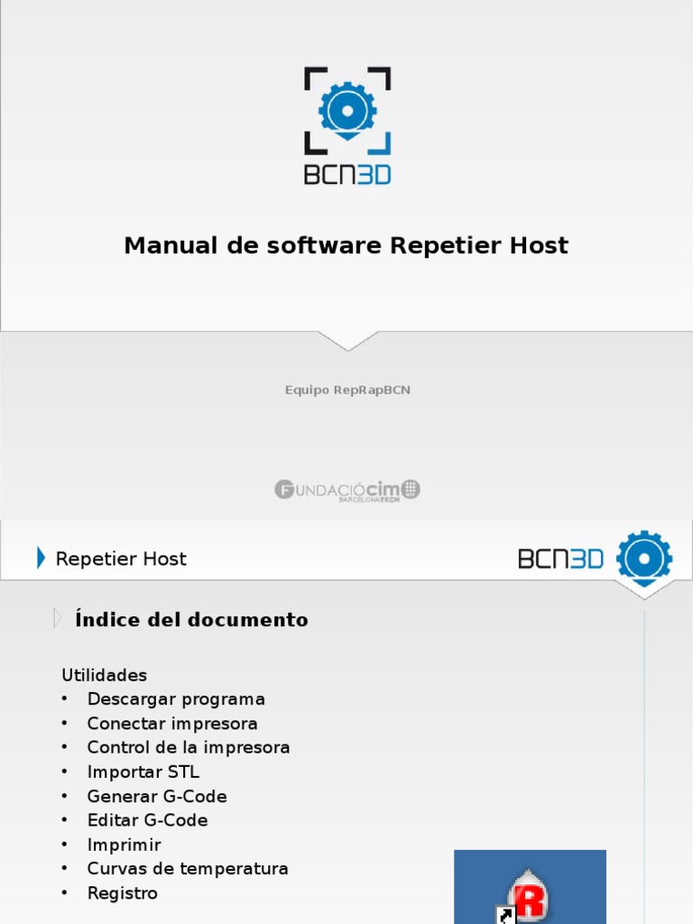 Manual de Repetier Host PDF Impresora Programa de computadora