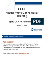 Pssa Administration Training