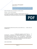 Ação cominatória para transferência de imóvel rural