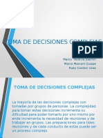 Toma de decisiones complejas en grupo