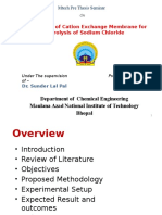 Development of Cation Exchange Membrane For Electrolysis of