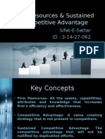 Firm Resources & Sustained Competitive Advantage: Sifat-E-Sattar ID: 3-14-27-062