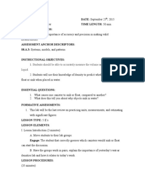 Floater or Sinker, PDF, Significant Figures