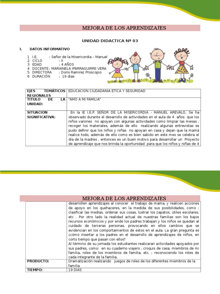 Unidad de Aprendizaje INicial | PDF | Las emociones | Información