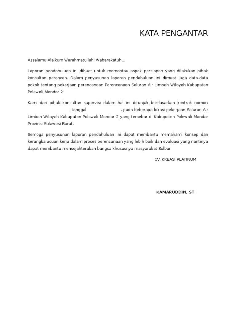 Laporan Pendahuluan Drainase