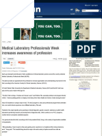 medical laboratory professionals week