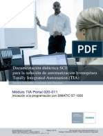 Documentación didáctica SCE para la solución de automatización homogénea Totally Integrated Automation (TIA)