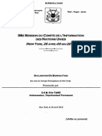 Déclaration Groupe Francophone Comité D'information ONU
