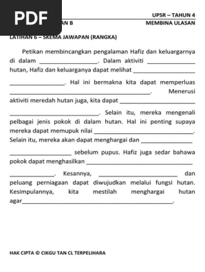 Skema Rangka Tahun 4 Membina Ulasan Pdf
