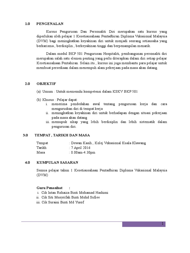 Kertas Kerja Grooming 3 Pdf