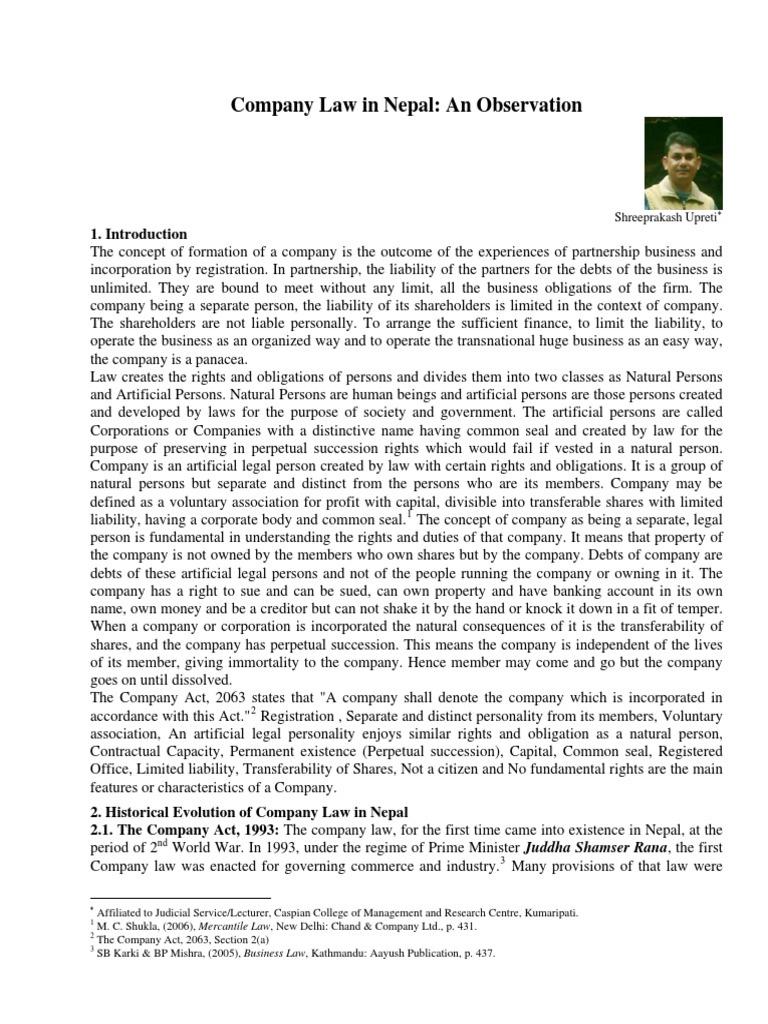 Overview of Company Law in Nepal | PDF | Board Of Directors | Liquidation