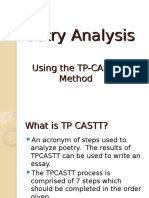 Wider Reading Poetry Analysis