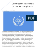 O Acordo Nuclear Com Irã