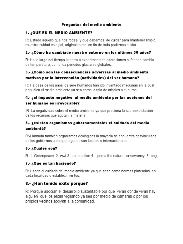 Impacto Humano en el Medio Ambiente | PDF