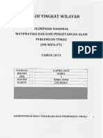 Kimia Seleksi ONMIPA Tingkat Wilayah 2015