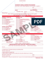 Sample: Driver'S Concrete Vehicle Inspection Report