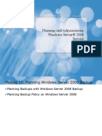 Planning and Administering Windows Server® 2008 Servers