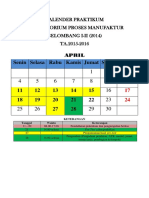 Kalender Praktikum Gel I-II (2014) Ta 2015-2016