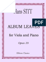 Hans Sitt Album Leaves Op 39 For Viola and Piano 165678 1