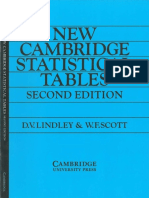 New Cambridge Statistical Tables PDF